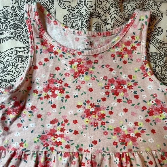 3/$12 H&M Floral Pink Kids Dress - Picture 2 of 3